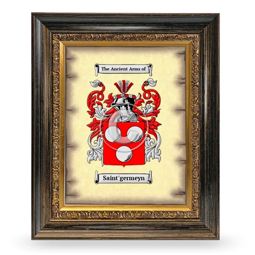 Saint'germeyn Coat of Arms Framed - Heirloom