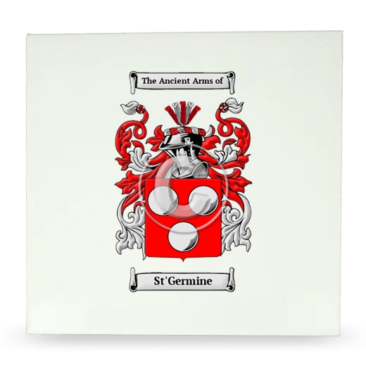 St'Germine Large Ceramic Tile with Coat of Arms