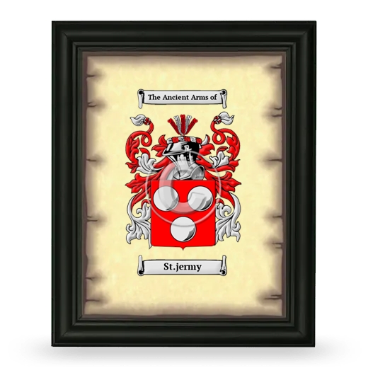 St.jermy Coat of Arms Framed - Black