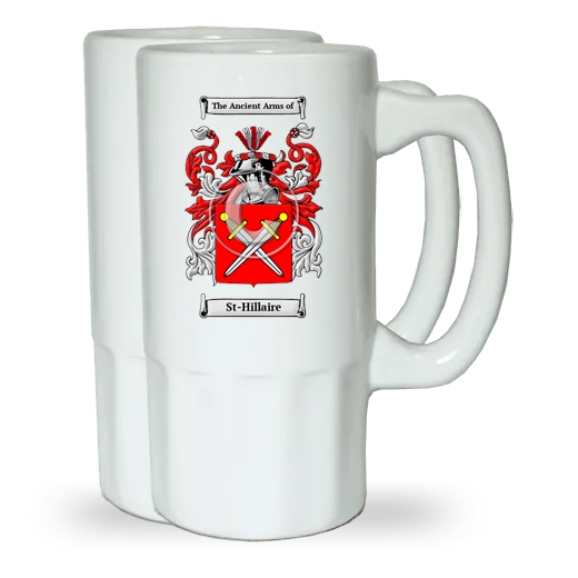 St-Hillaire Pair of Beer Steins