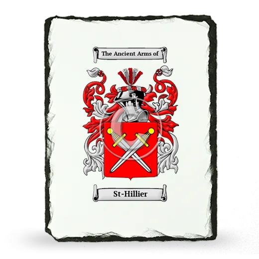 St-Hillier Coat of Arms Slate