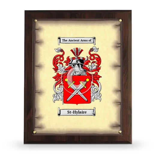 St-Hylaire Coat of Arms Plaque