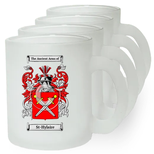St-Hylaire Set of 4 Frosted Glass Mugs