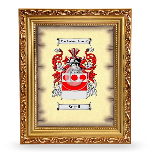 Stigall Coat of Arms Framed - Gold