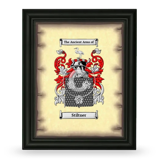 Stiltner Coat of Arms Framed - Black