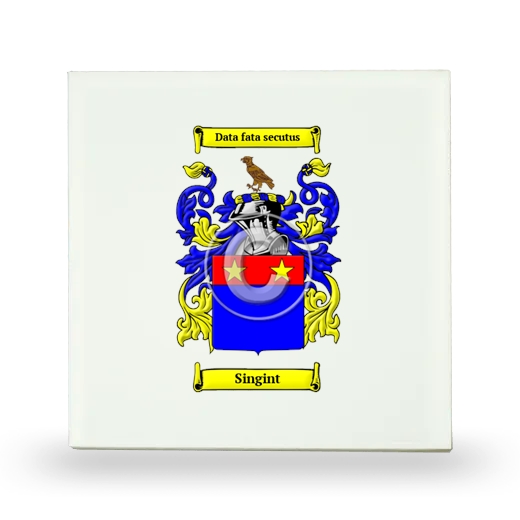 Singint Small Ceramic Tile with Coat of Arms