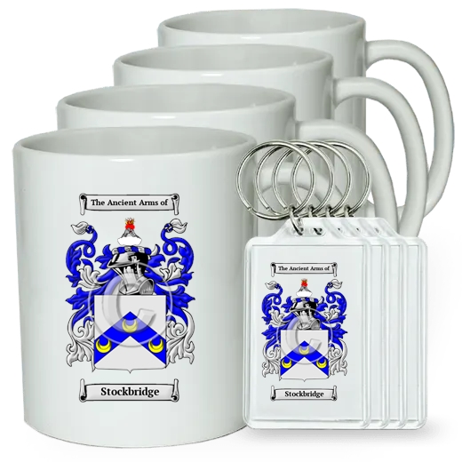 Stockbridge Set of 4 Coffee Mugs and Keychains