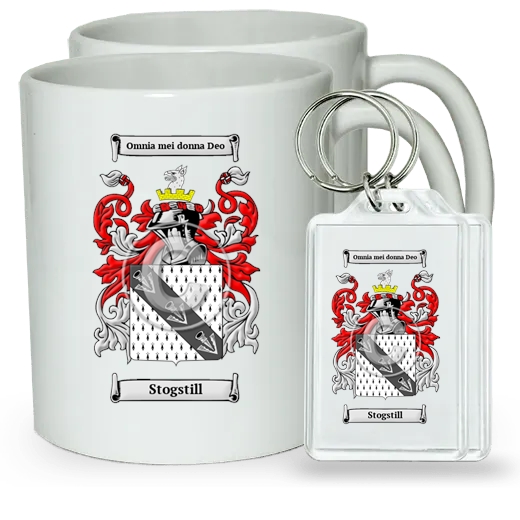 Stogstill Pair of Coffee Mugs and Pair of Keychains