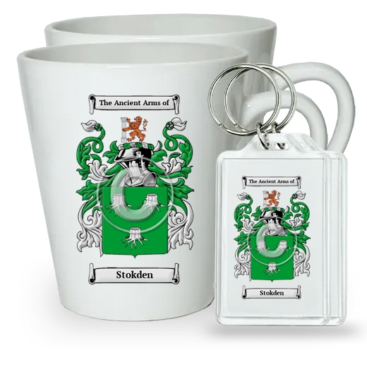 Stokden Pair of Latte Mugs and Pair of Keychains