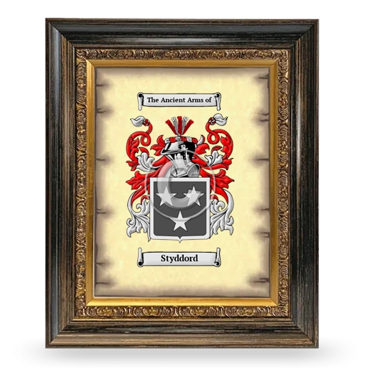 Styddord Coat of Arms Framed - Heirloom