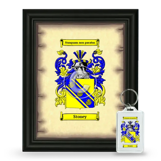 Stoney Framed Coat of Arms and Keychain - Black