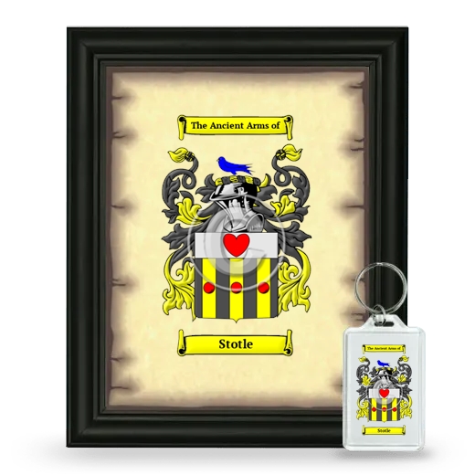 Stotle Framed Coat of Arms and Keychain - Black