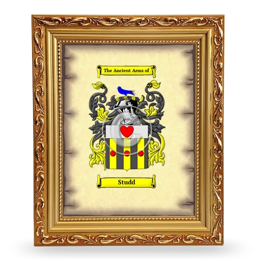 Studd Coat of Arms Framed - Gold