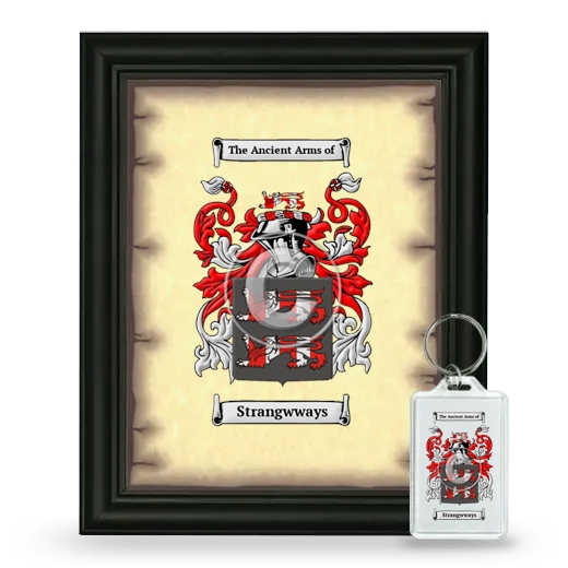 Strangwways Framed Coat of Arms and Keychain - Black