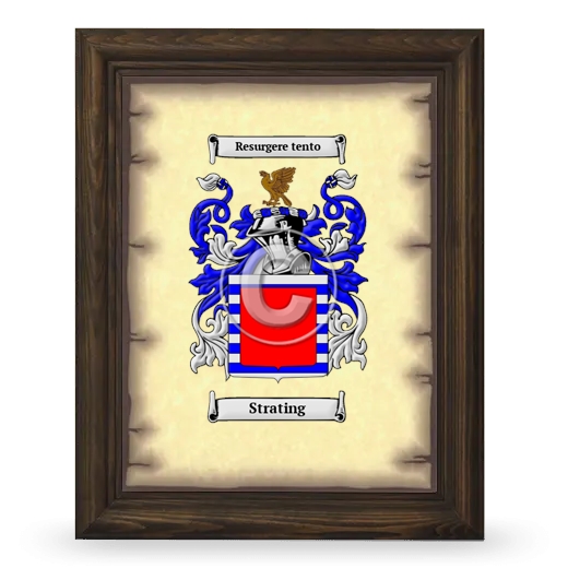 Strating Coat of Arms Framed - Brown