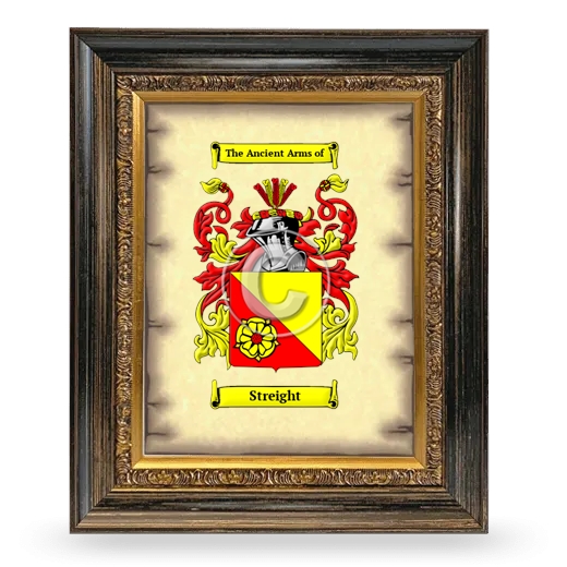 Streight Coat of Arms Framed - Heirloom