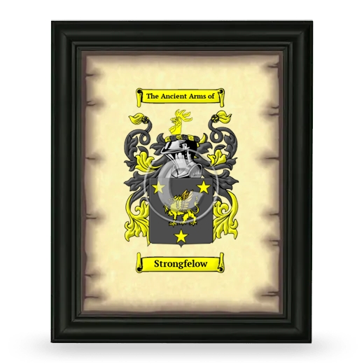 Strongfelow Coat of Arms Framed - Black