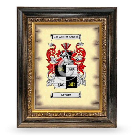 Strutz Coat of Arms Framed - Heirloom