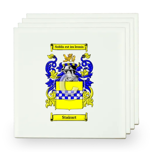 Stairart Set of Four Small Tiles with Coat of Arms