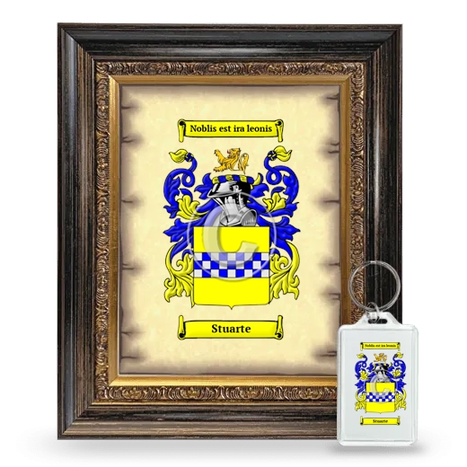 Stuarte Framed Coat of Arms and Keychain - Heirloom