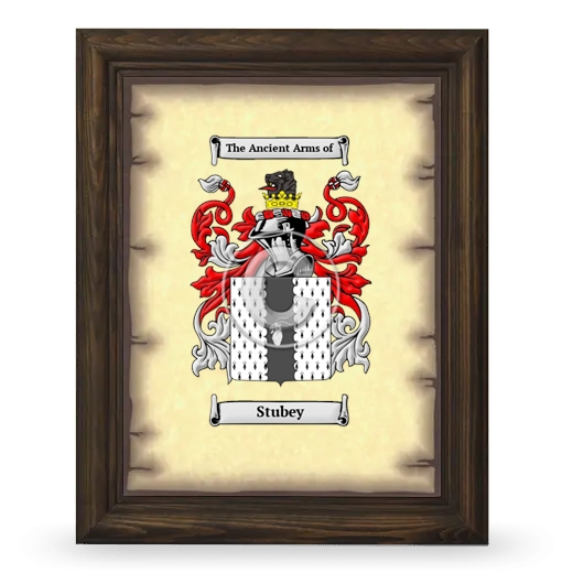 Stubey Coat of Arms Framed - Brown