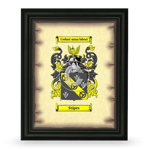 Stipes Coat of Arms Framed - Black