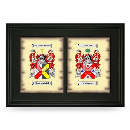 Double Coat of Arms Framed - Black