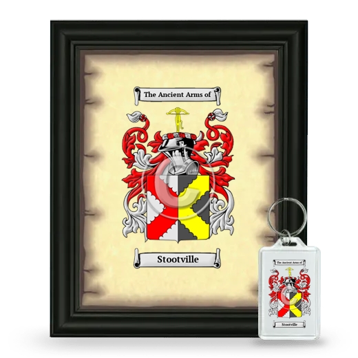 Stootville Framed Coat of Arms and Keychain - Black