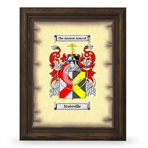 Stoteville Coat of Arms Framed - Brown