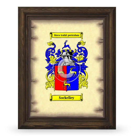 Sockelley Coat of Arms Framed - Brown