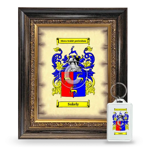 Sukely Framed Coat of Arms and Keychain - Heirloom