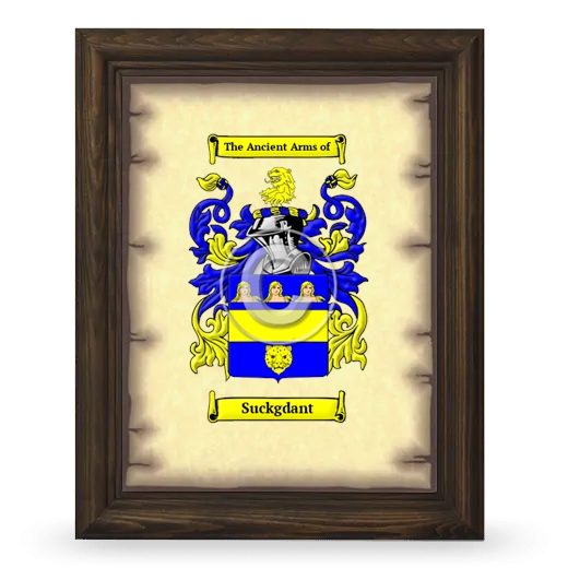 Suckgdant Coat of Arms Framed - Brown