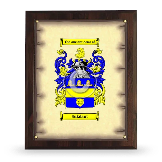 Sukdant Coat of Arms Plaque