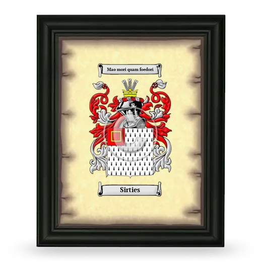 Sirties Coat of Arms Framed - Black