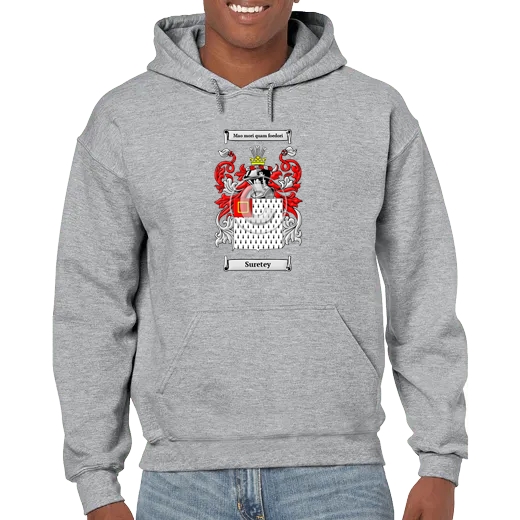 Suretey Grey Unisex Coat of Arms Hooded Sweatshirt