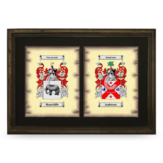 Double Coat of Arms Framed - Brown