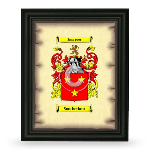 Sootherlant Coat of Arms Framed - Black