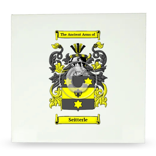 Seitterle Large Ceramic Tile with Coat of Arms