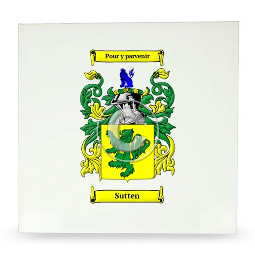 Sutten Large Ceramic Tile with Coat of Arms