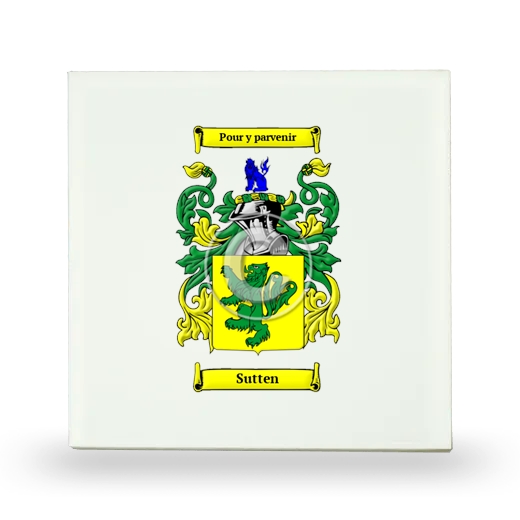 Sutten Small Ceramic Tile with Coat of Arms