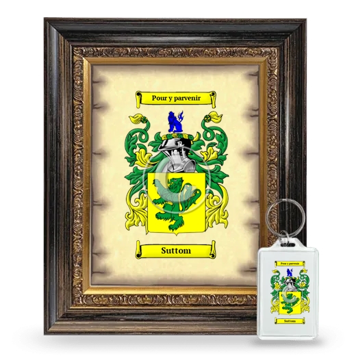 Suttom Framed Coat of Arms and Keychain - Heirloom