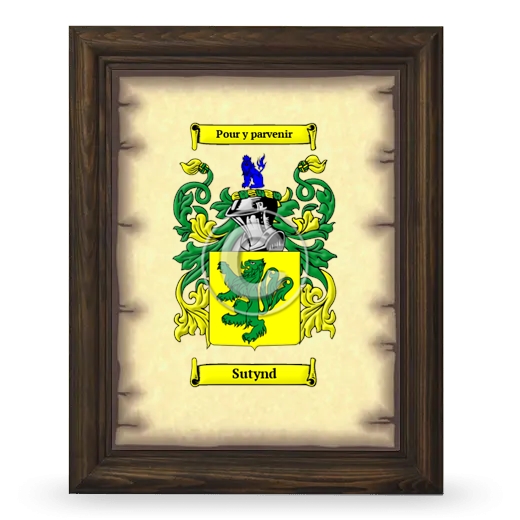 Sutynd Coat of Arms Framed - Brown