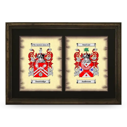 Double Coat of Arms Framed - Brown