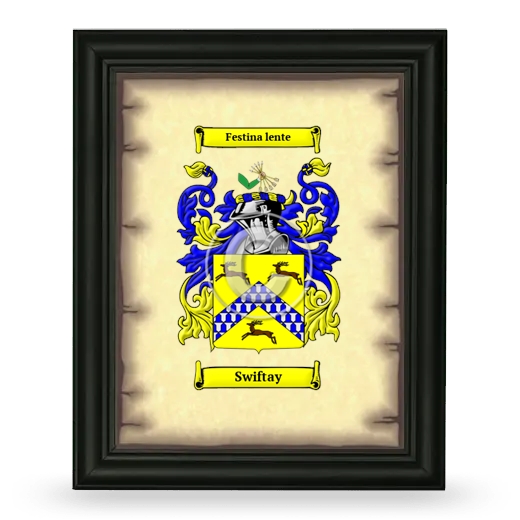 Swiftay Coat of Arms Framed - Black