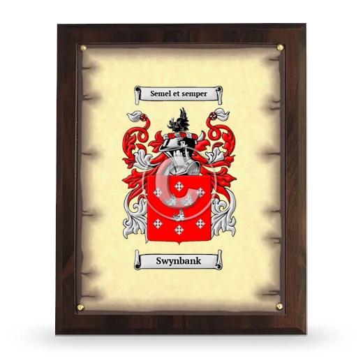 Swynbank Coat of Arms Plaque