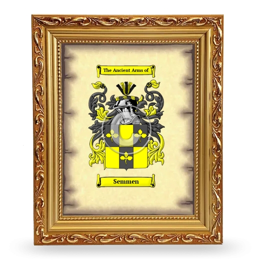 Semmen Coat of Arms Framed - Gold