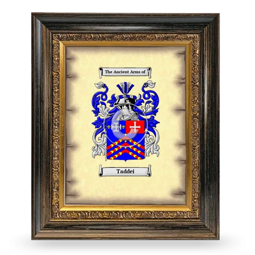 Taddei Coat of Arms Framed - Heirloom