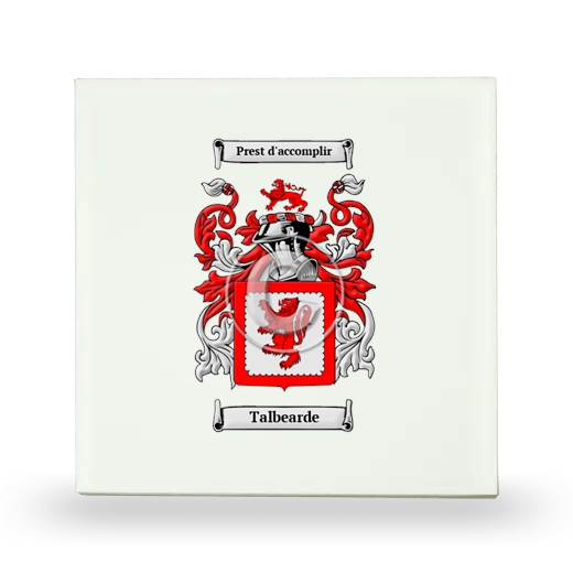 Talbearde Small Ceramic Tile with Coat of Arms