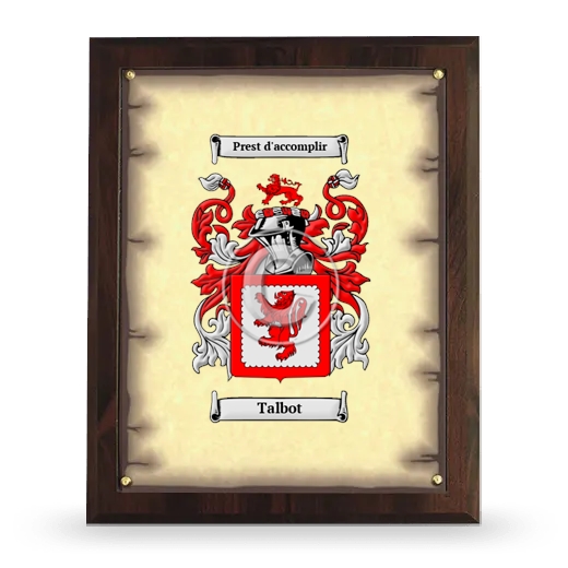 Talbot Coat of Arms Plaque