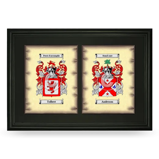 Double Coat of Arms Framed - Black